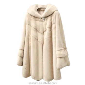 New Style Fashion Women Real Mink Fur Coat Hoddied Mink Fur Coat Women