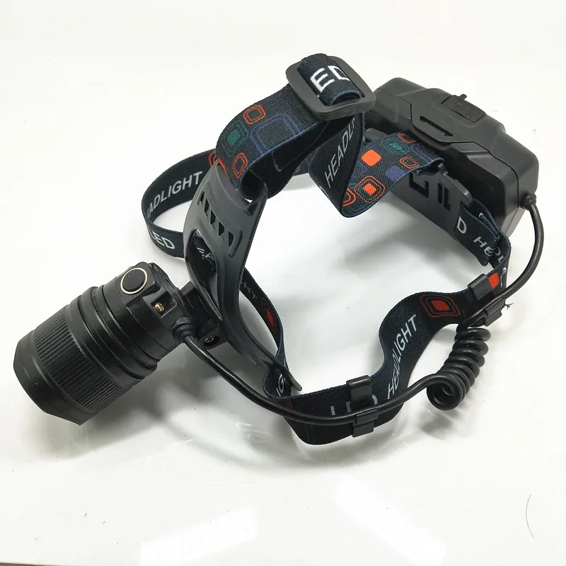 2000lumen Rechargeable Hunting Headlamp P50 LED Hunting Head Light with 3 Batteriesled Headlight P50