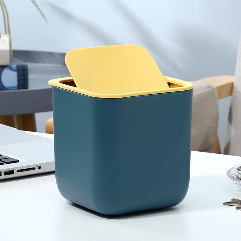 Small Plastic Trash Can, Office Wastebasket, Office Bins