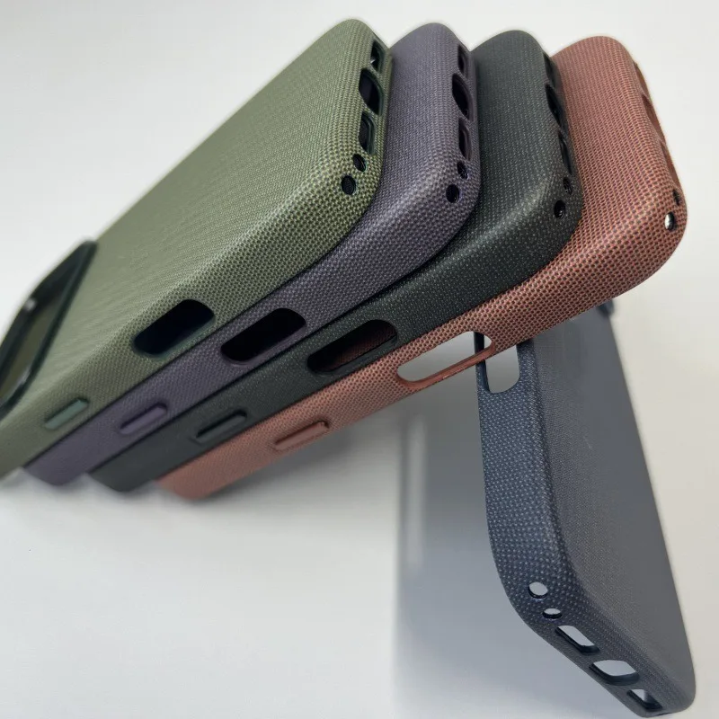 product laudtec techwoven phone cases for iphone air 17 16 15 pro max magnetic charging simple business back cover custom logo sjk1113-8