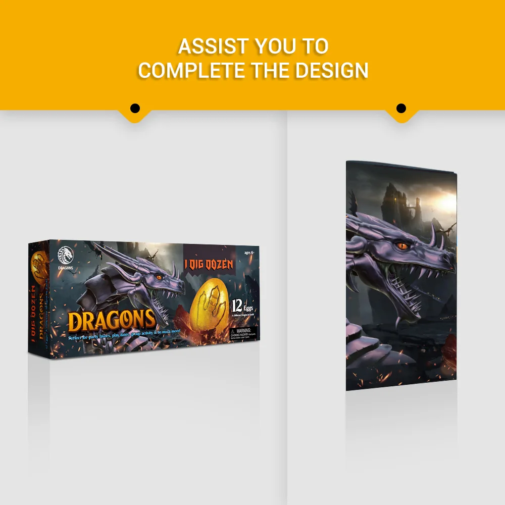 Сертификат КПК 12 драконов смола коллекционный Обучающий набор для раскопок золотистый дракон яйцо игрушка копчения