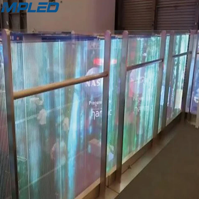 MPLED Glass Mounted Film Display Screen High Brightness Energy Saving LED Film Panel Outdoor Indoor Ultra Transparent Billboard
