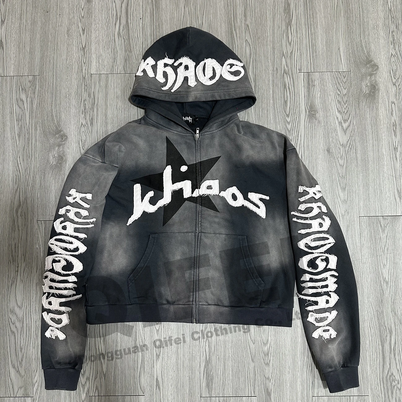 Shop High Quality Vintage Sun Faded Zip up Hoodie Patches