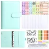 Blue (shell+budget card+zipper bag+notes+sticker+clear rule)