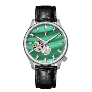 Luxury Lady Watches Titanium Case Automatic Wrist Watch For Women High Quality Titanium Watch With Malachite Stone Dial
