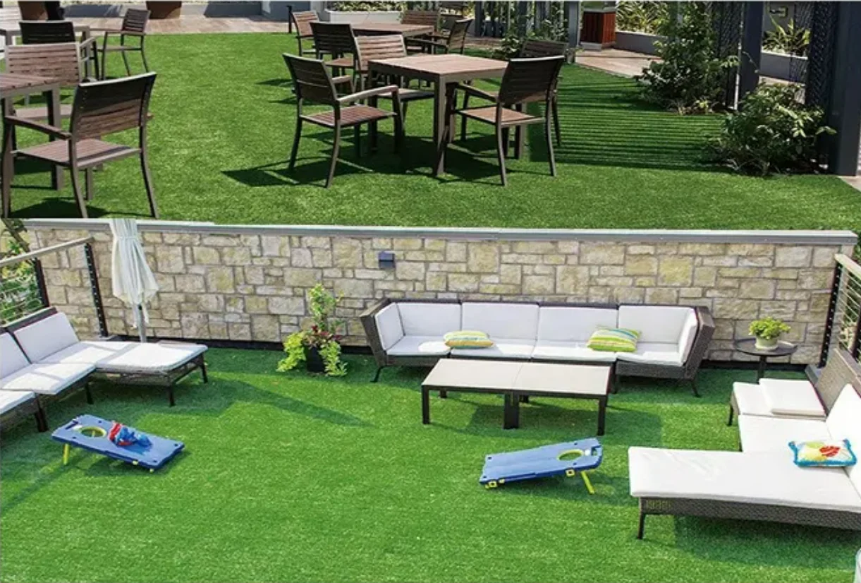 YM 30mm Outdoor Garden Artificial Grass Tiles Grass Carpet Artificial Grass Floor