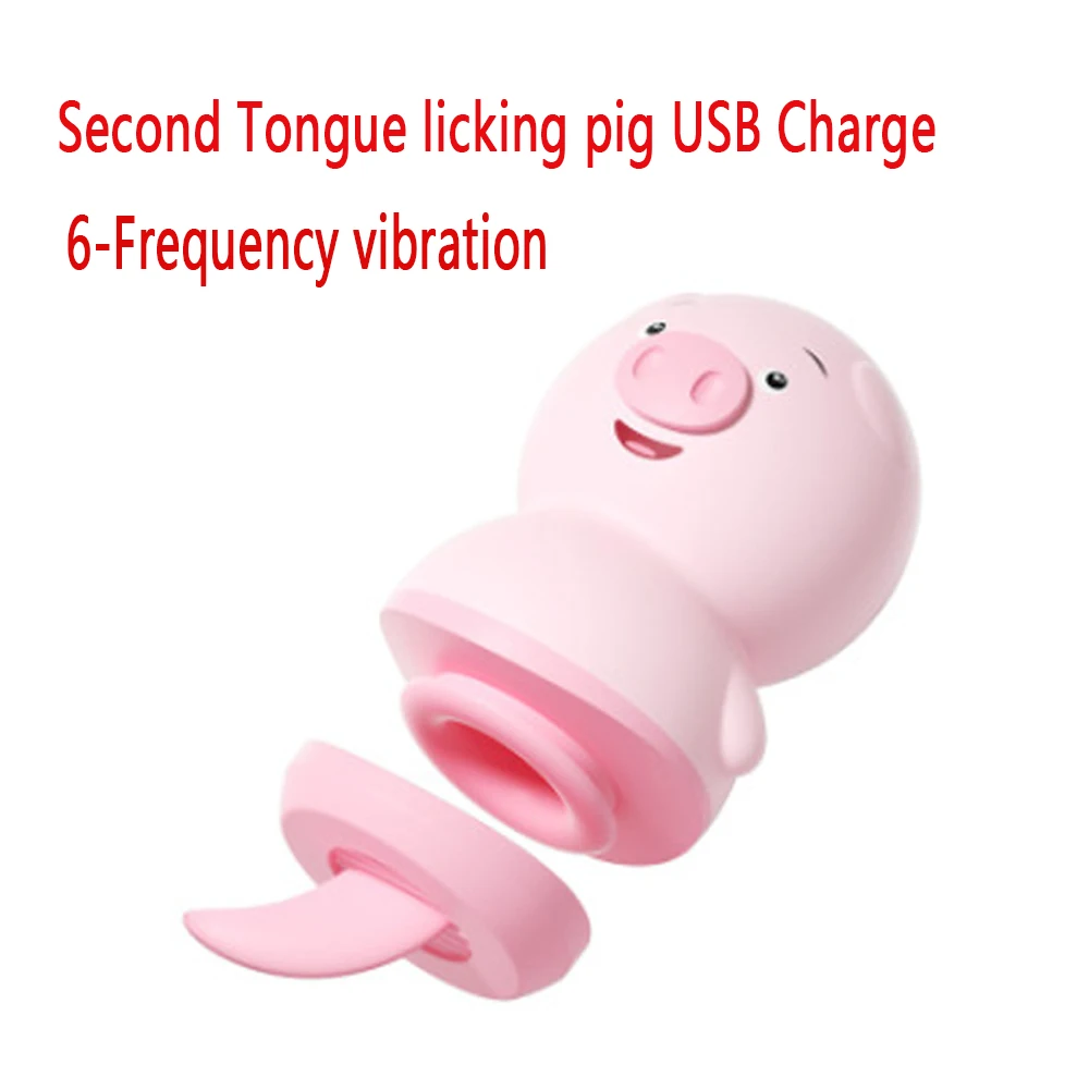 Vibrateur sexy et mignon en forme de cochon, stimulant la langue du clitoris et masseur de mamelons, orgasme rapide, sextoy érotique pour femmes et adultes._voghion.com