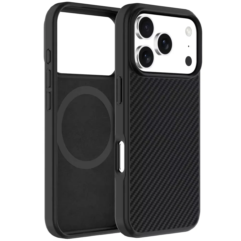2025年 カーボンファイバーモバイルフォンカバー 商務スタイル 防水フォンケース製品 iPhone 17 Pro Max用 ラウドテック