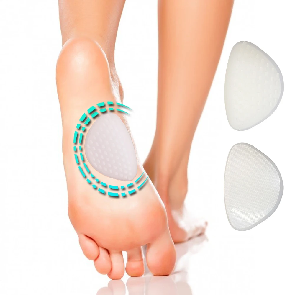 2 Paires Semelles Gel Soutien Voûte Plantaire - Pour Pieds Plats, Douleur Pied, Transparentes - 12