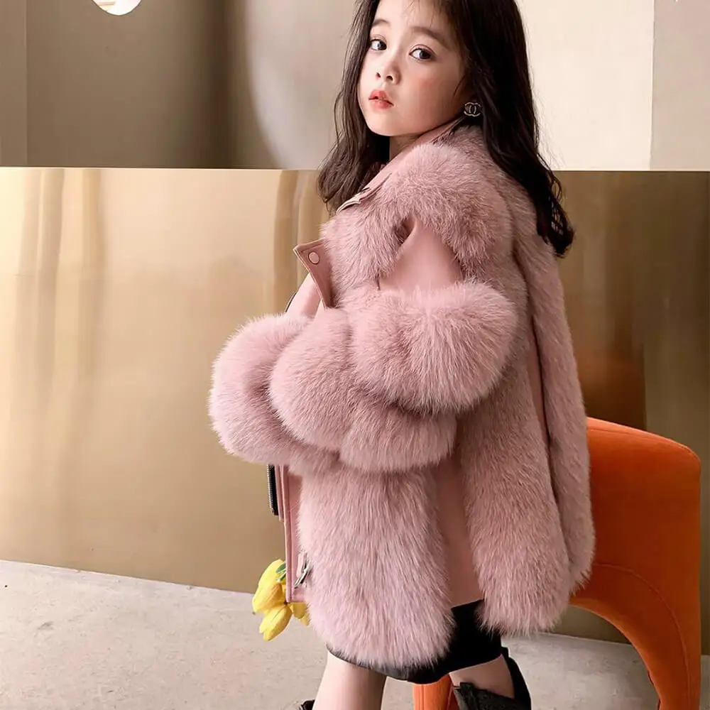 Winter Coats Fur Coats For Children Fur Collar Winter Baby