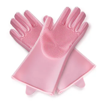 Customized Size Silicone Bathing Gloves for Cats and Dogs Including Household Cleaning Rubber Gloves Combs Pet Grooming Tools
