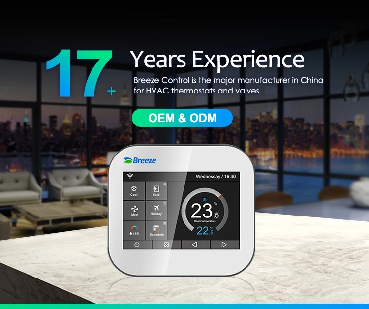 CE Certificated Approved Stage Thermostat Wifi Single Stage Heat Pump  Thermostat