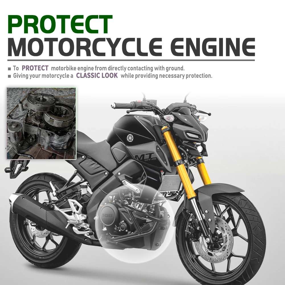 XXUN Motorcycle Crash Bars for Yamaha MT15 (2019-2023) - Matte