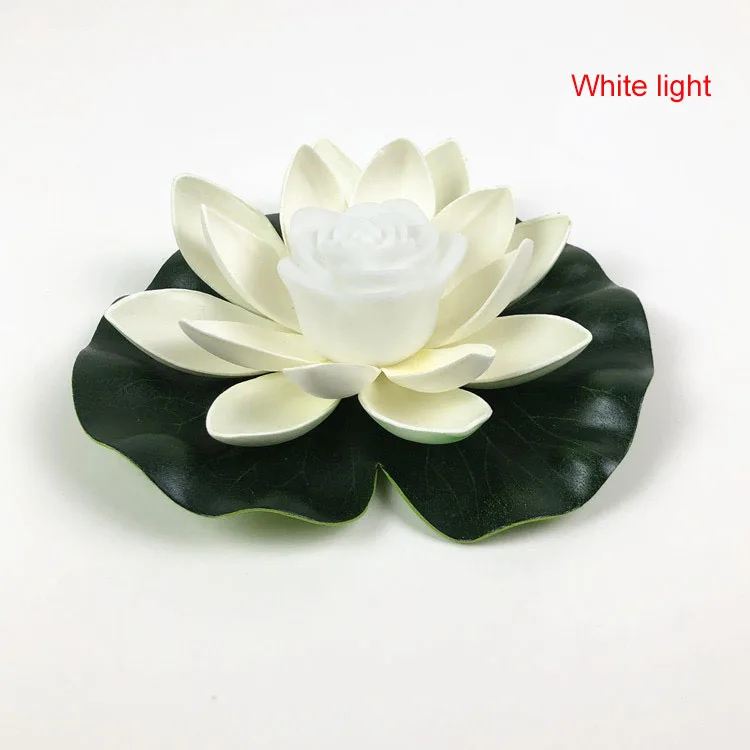 Multicolor Recyclable Eco-friendly EVA Foam  Water  Floating  Lotus Pool Wish Lantern  Led  Lily Water Lantern