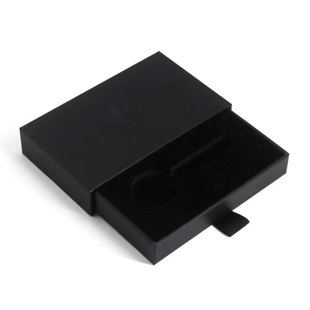 Custom Logo Printed Small Gift Paper Sleeve Drawer Slide Pull Out Key Chain Keychain Packaging Drawers Paper Boxes
