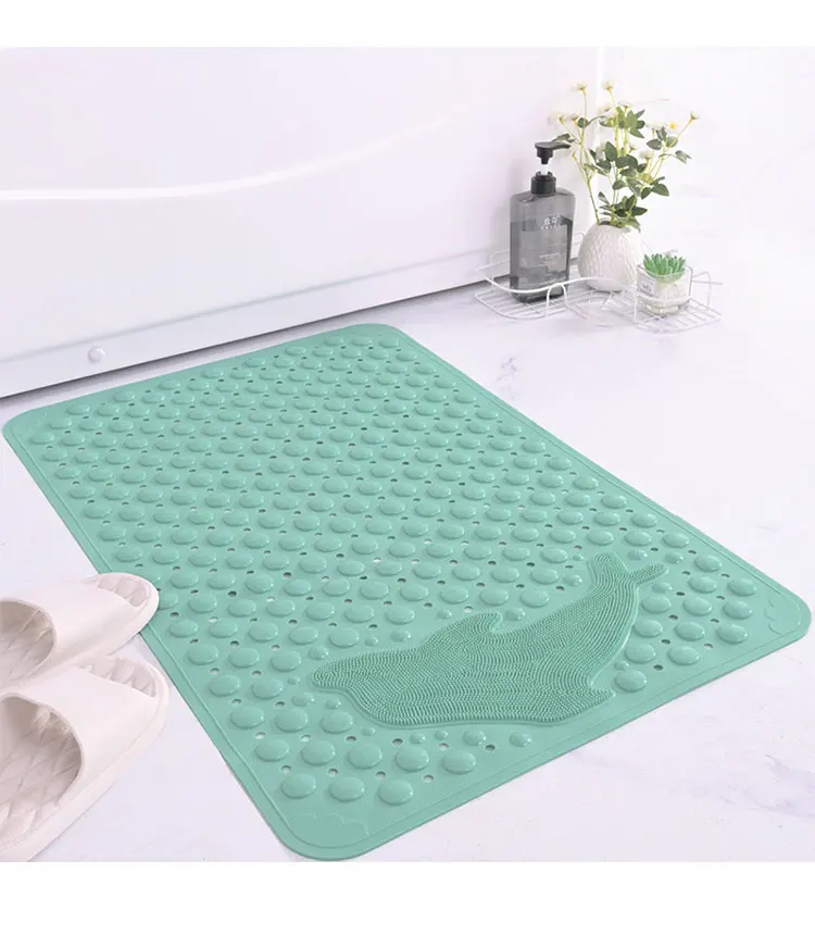 Custom Shape Thickened Absorbent Anti-slip Safety Bathtub Shower Mat Non Slip Bathmat Strong Suction Bath Mats details