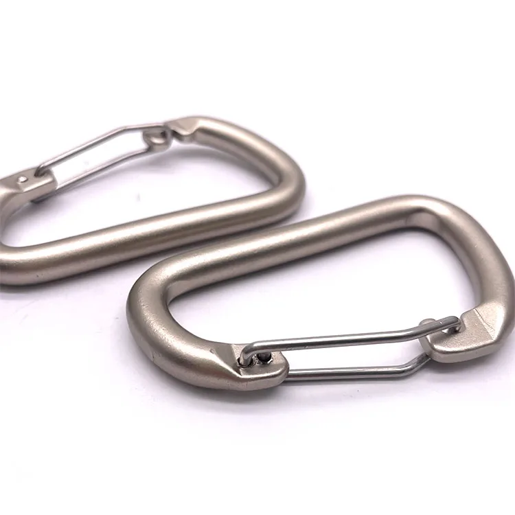 BT-L50 Wire Gate 5KN Hammock Camping Hooks 80mm Carabiner Custom Logo Aluminum Caribeaner Clip