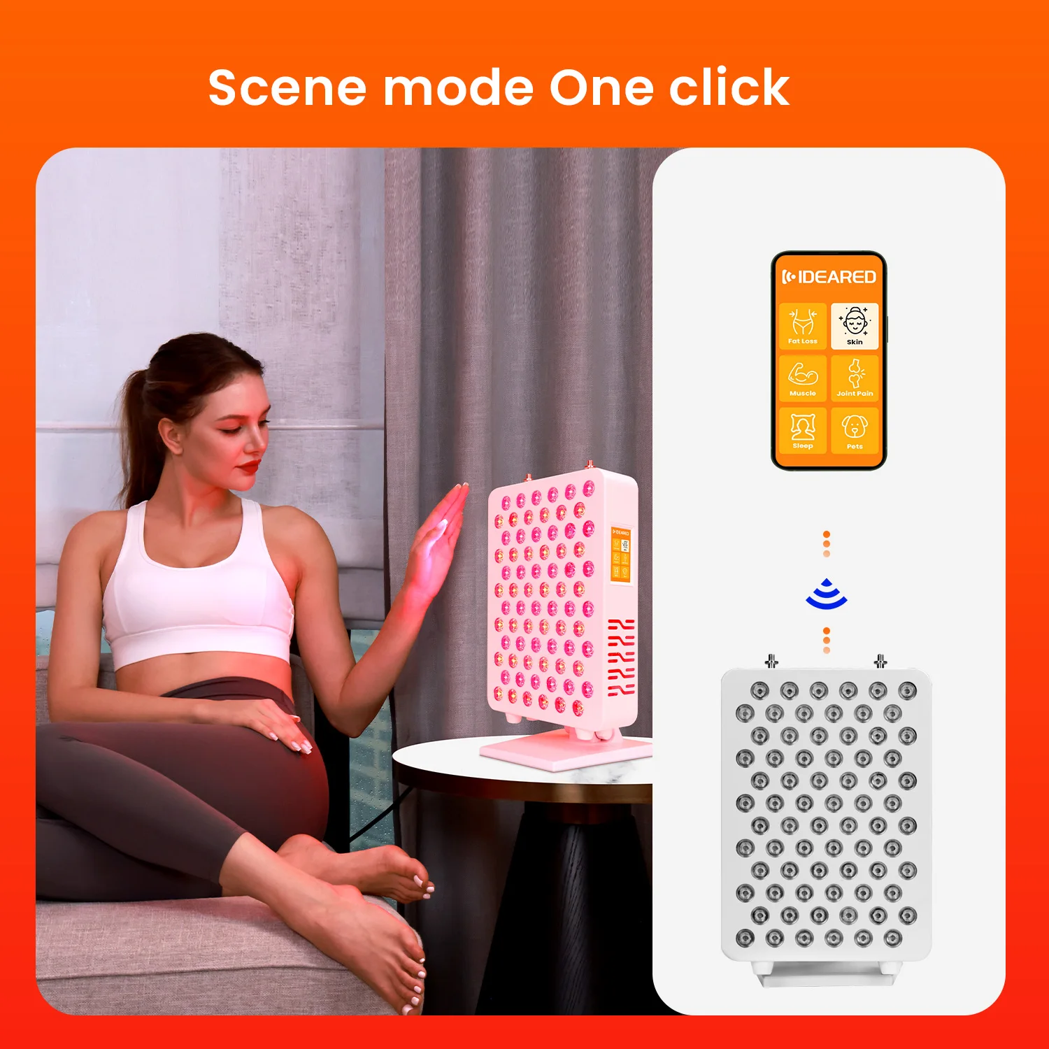 Standing & Desktop Infrared Light Therapy Machine with 8 Wavelength Half Body Home Use Spa Room Red Light for Face Pain Relief