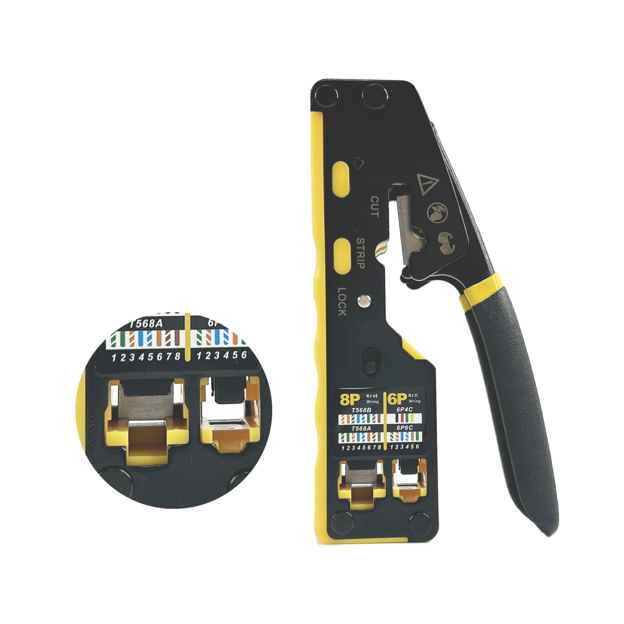 RJ 45 6P 8P Network LAN Cable Easy Tools Crimper Pass Through Pliers RJ11 RJ12 RJ45 Crimping Tool