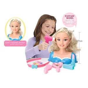 Beauty Set Hair Styling Half Doll Head Set Children's Pretend Makeup Toys Set