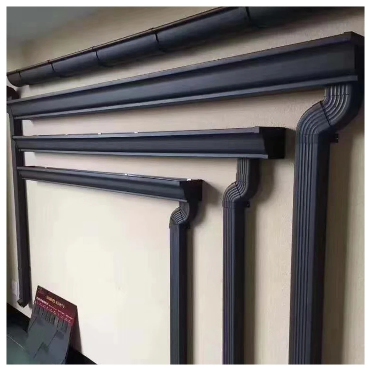 Water Collectors System PVC Rain Gutters and Down Pipes Rainwater Guttering Roof Drainage for Villa No Color Fading