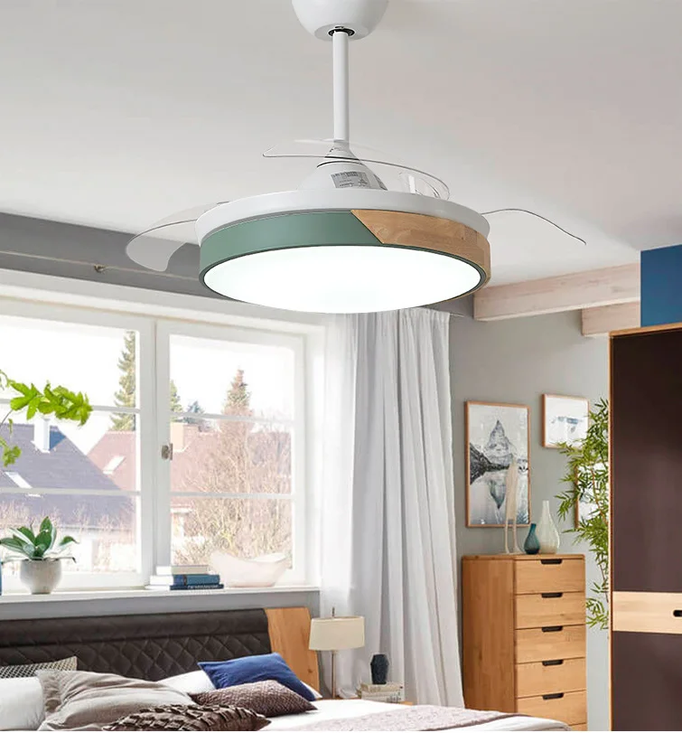 New style  indoor led ceiling fan with light decorative ceiling mounted fan light with remote led fan light