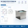 Finition argent brossé Taille 2