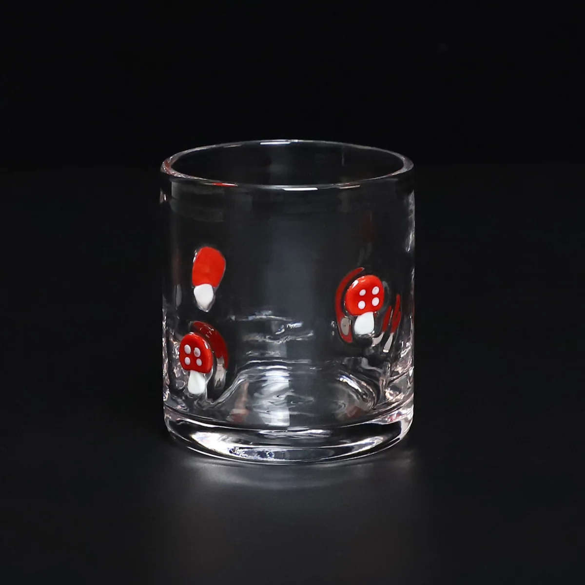 High-value creativity ingenious minimalist design transparent crystal mushroom shape cute compact glasses