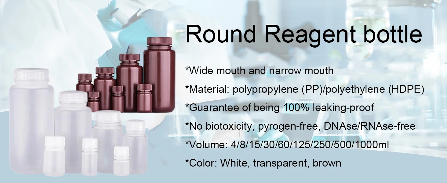 Laboratory Bottle Measuring Flask Reagent Bottles Wide Mouth Brown ...