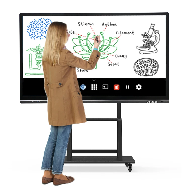 Interactive Whiteboard Infrared Multi Finger Touch Ultra Slim Aluminum Frame Trace Smart Boards for School/Office