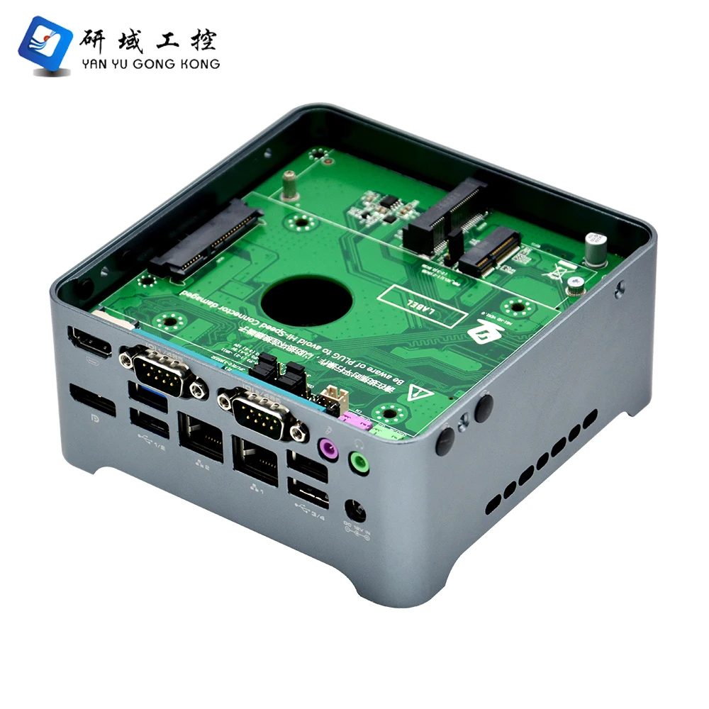 YENTEK Mini Computer Intel 5205U 2 DDR4 M.2 NVME Dual Ethernet RJ45 LAN 2 COM Dual Display HD DP Port Industrial Mini Pc