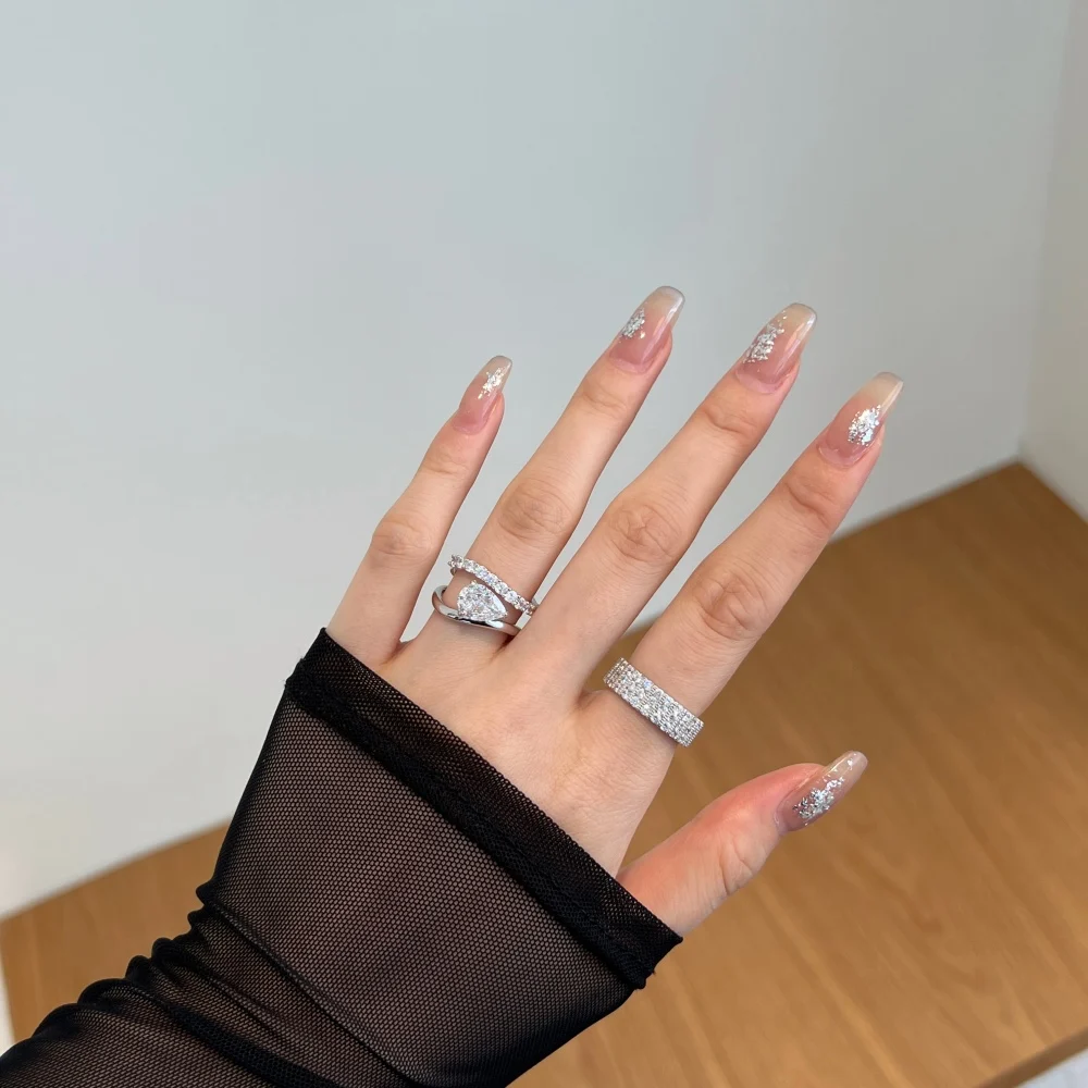 KAKODIY High Quality Jewelry 925 Sterling Silver Eternity Wedding Ring 5A Zirconia Geometric Curve Women's Bridal Dress Up Ring detail 5