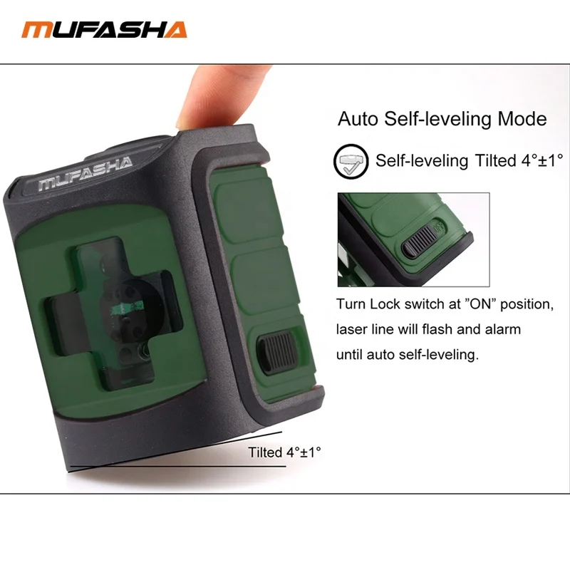 Самовыравнивающийся лазерный мини-уровень MUFASHA A2R, без кронштейна