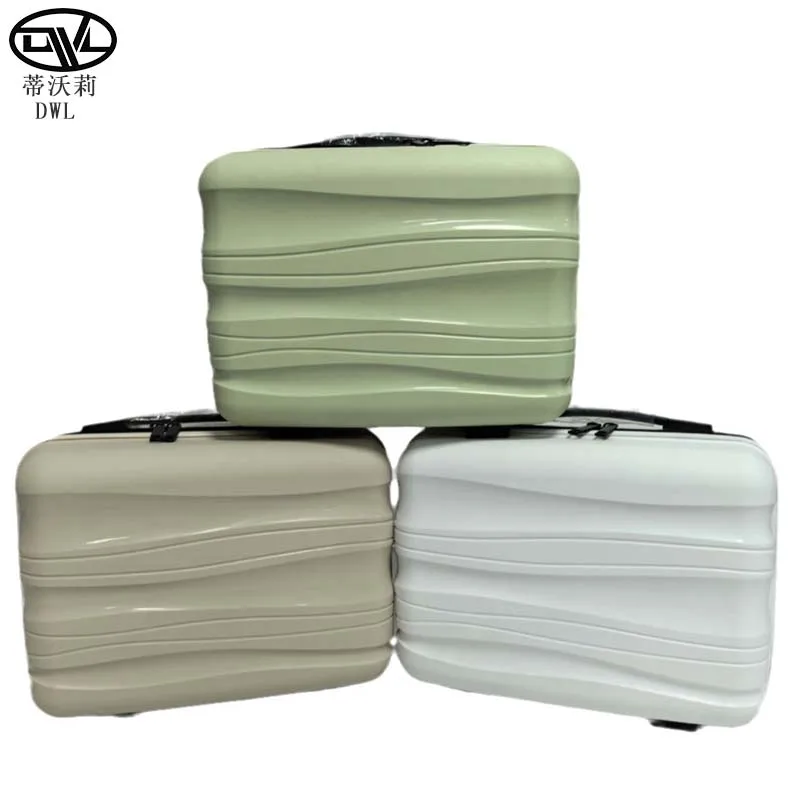 Wholesale Fashionable Children's Travel Cosmetic Bag Practical PP Makeup Case with Zipper Thread Pattern for Fashionable Kids