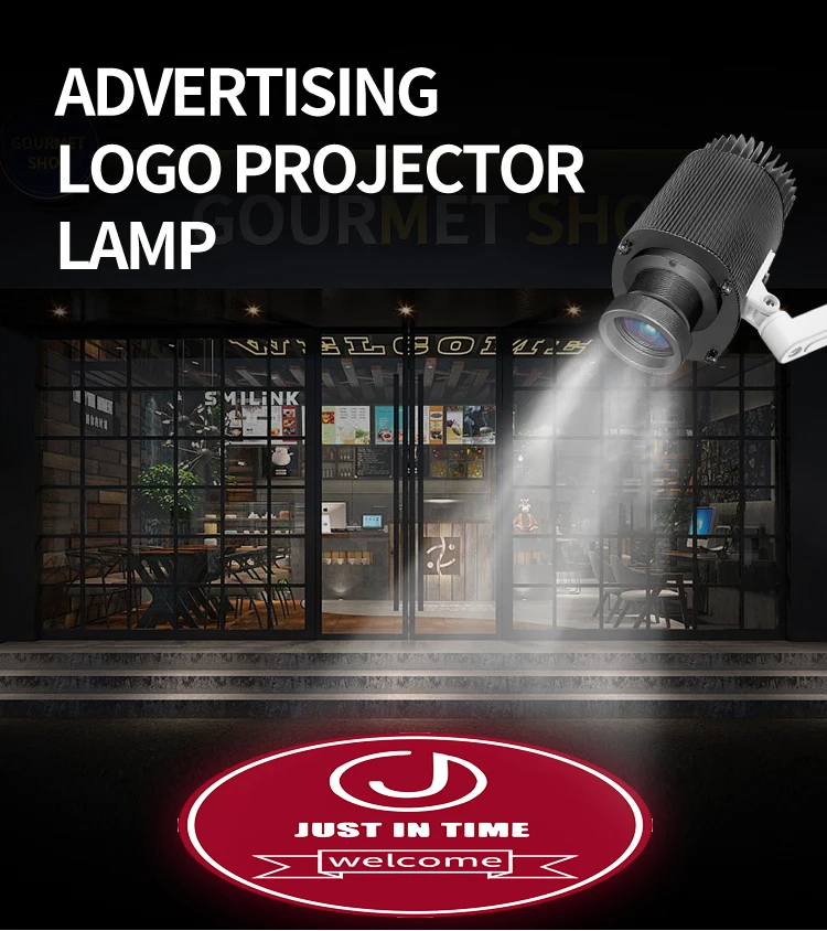 15w IP65 Waterproof Projector Custom Image Static GOBO Advertising Projector Lamp for Stores Shopping Malls Hotel