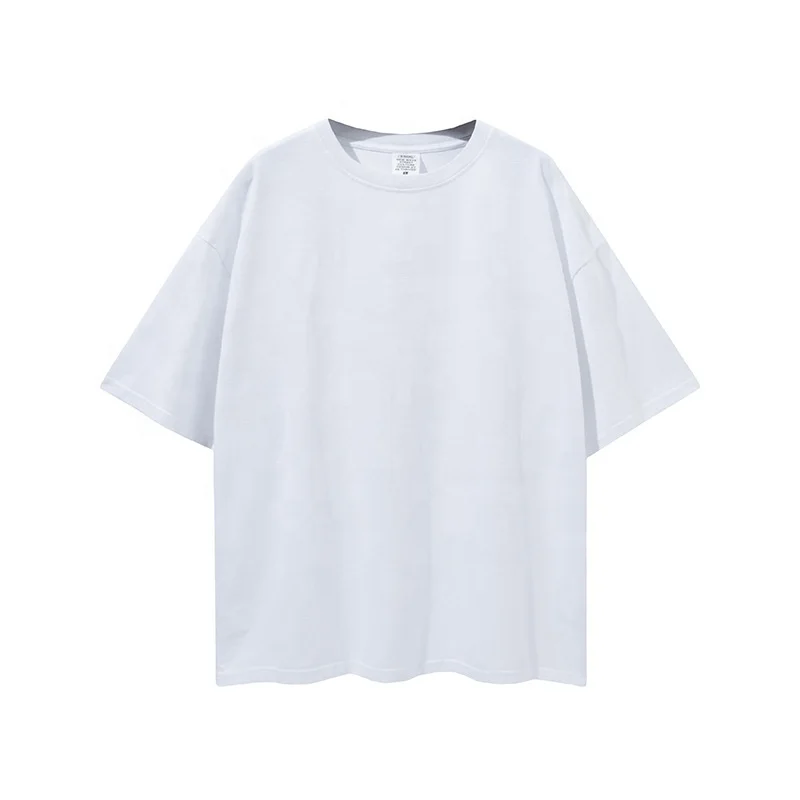 JL-80201 OEM High Quality Unisex Oversized T Shirt Unisex Plain Korean Oversize Tee Green Drop Shoulder T-Shirts for Men