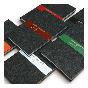 Office Supplies A5 A6 Journal ECO Custom Design Pu Leather Notepad A4 B5 Print Soft Cover Felt Fabric Diary Meeting Notebook