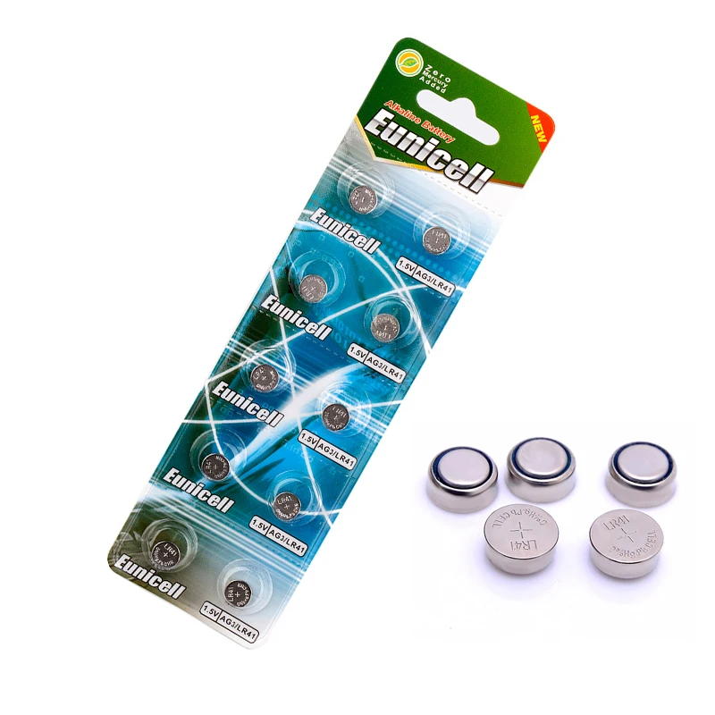 GutAlkaLi LR41 AG3 - Pack De 20 Pilas De Botón De 1.5V, Óxido De Plata, Larga Duración, Sin Mercurio, Para Relojes, Audífonos, Glucómetros, Punteros, Llaveros Y Juguetes