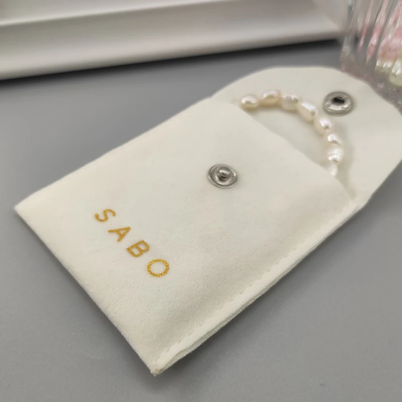 Luxury Velvet Pouch With Envelope Flap Custom Jewelry Packaging Bags For Jewelry Earring