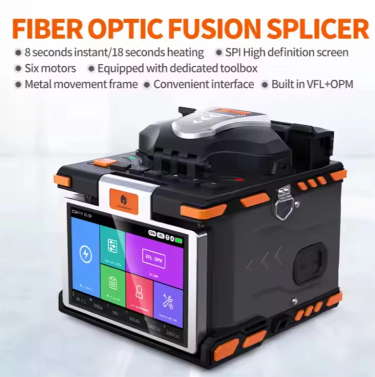 M5 Fiber Optic Fusion Splicer - 6 Motors, 8 Seconds Splice