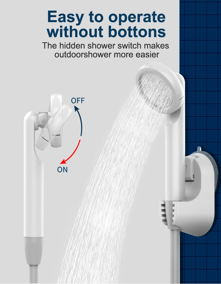 Outdoor Camping Gear High Quality Detachable Battery Rechargeable Shower Camp Portable for Camper Shower Station details