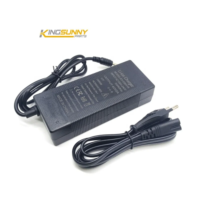 電動自転車 バッテリー＆充電器付属 自転車バッテリー充電器42V 2A 5.5*2.1電源アダプターEbike充電