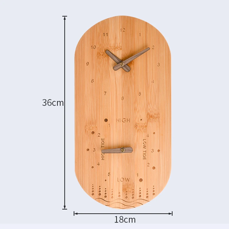 Wholesale Large Minimalist Modern Design Digital Decorative Wooden Bird Sound Tide Wall Clock for Living Room