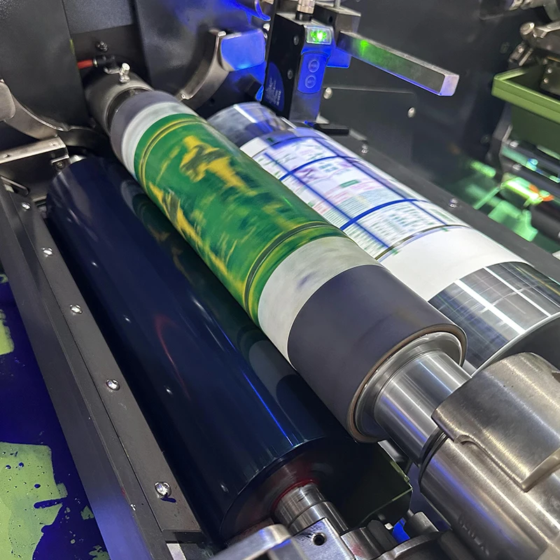 High Speed Stack Digital Thermal Paper Logo Multi-color 12 Color PVC Barcode Printing Press Machine