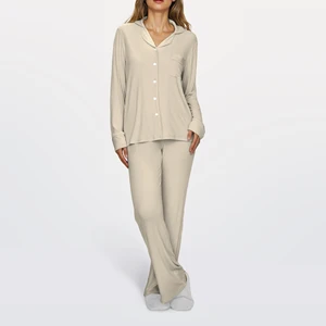 Lenzing Modal Long Sleeve Adult Pajama Set Soft Women's Loungewear Pjs Pyjamas Sleepwear Lounge Sleep Set