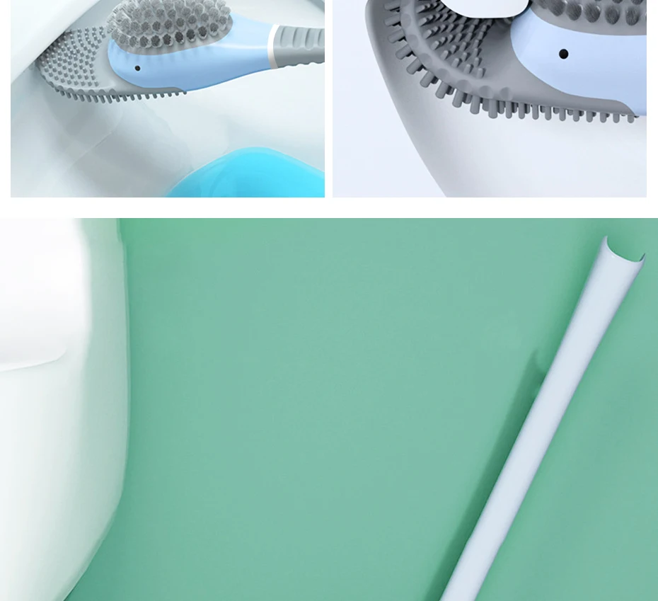 New Hot Sale Duck Silicone Toilet Brush WC  Bathroom Accessories No Dead Corners Household Wash Cleaning Soft Bristle Artifact