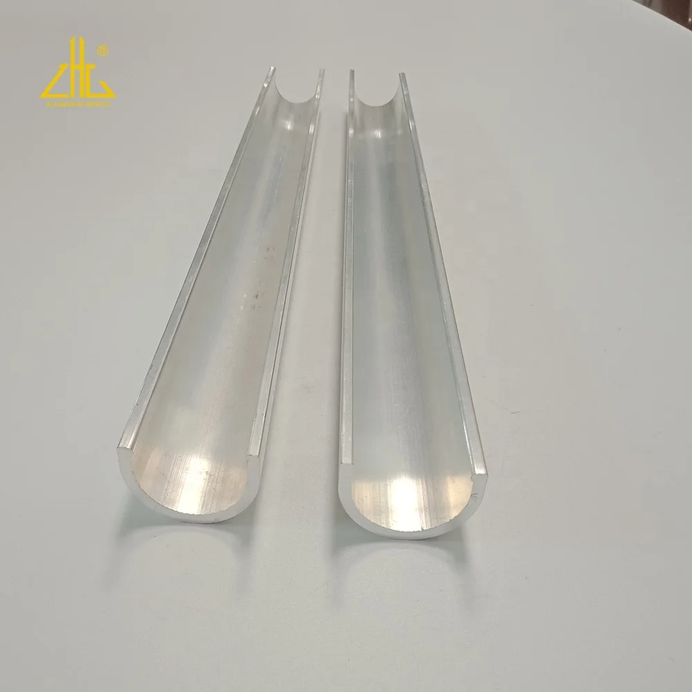 Polished Semi Circle Aluminium Extrusion Profiles Custom Extruded Alu Profile Suppliers