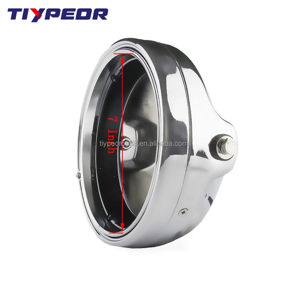 chrome 7 headlight housing black 7 inch housing accessories-6