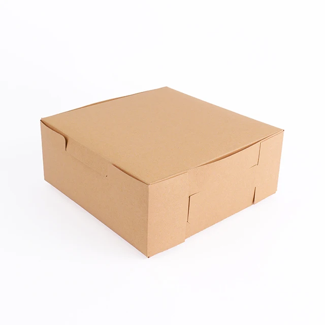 Factory Price Customized Printing Logo Cake Food Grade Kraft Paper Shipping Paper Box With Insert details