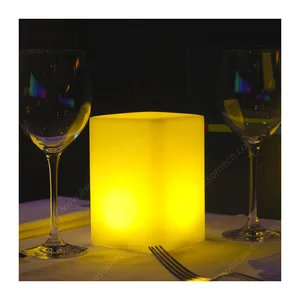 Modern Rechargeable 16-Color LED Night Light Battery Powered Cube Table Light Remote Control for Bedroom